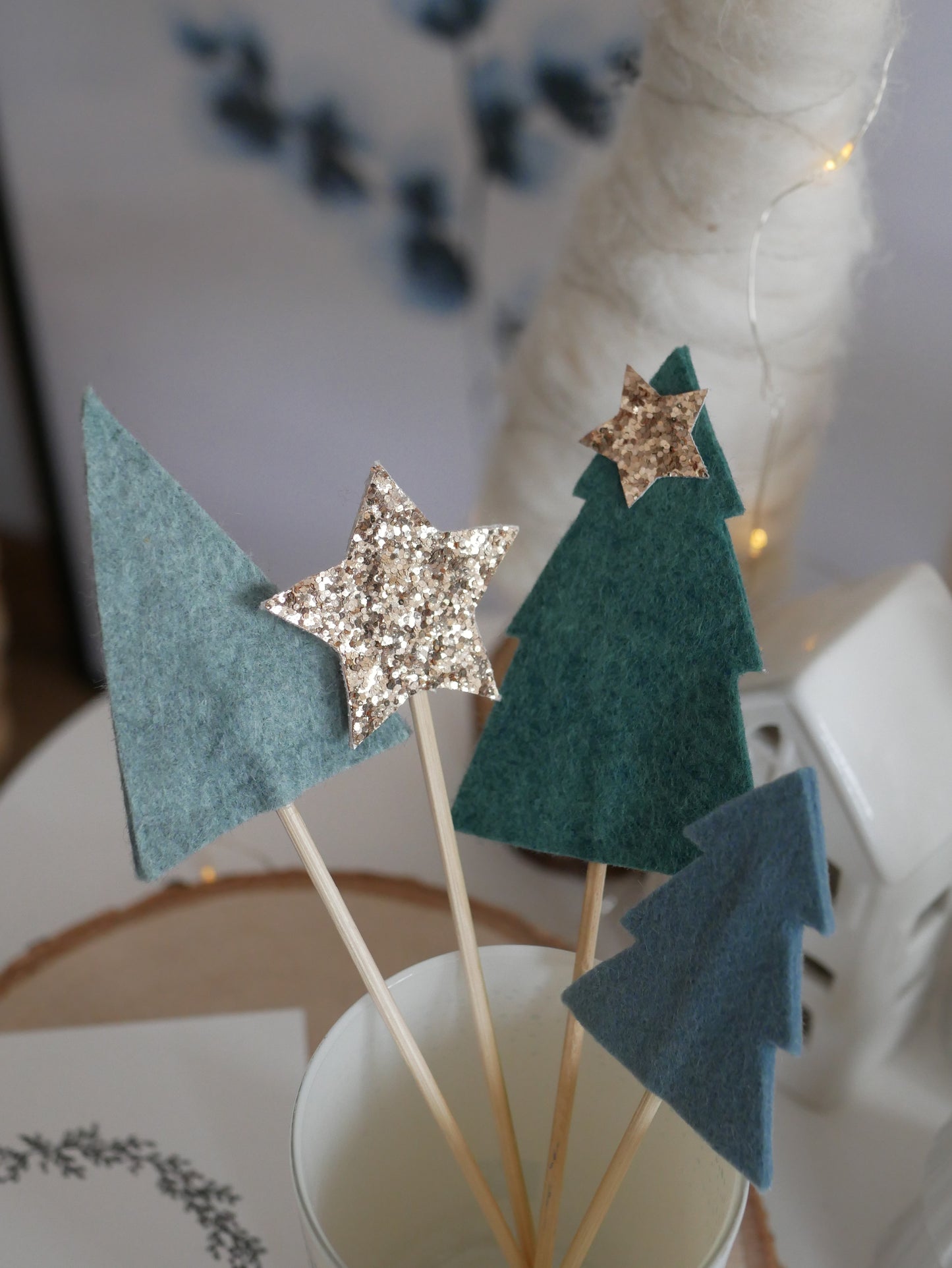 Cake toppers Sapins d’hiver