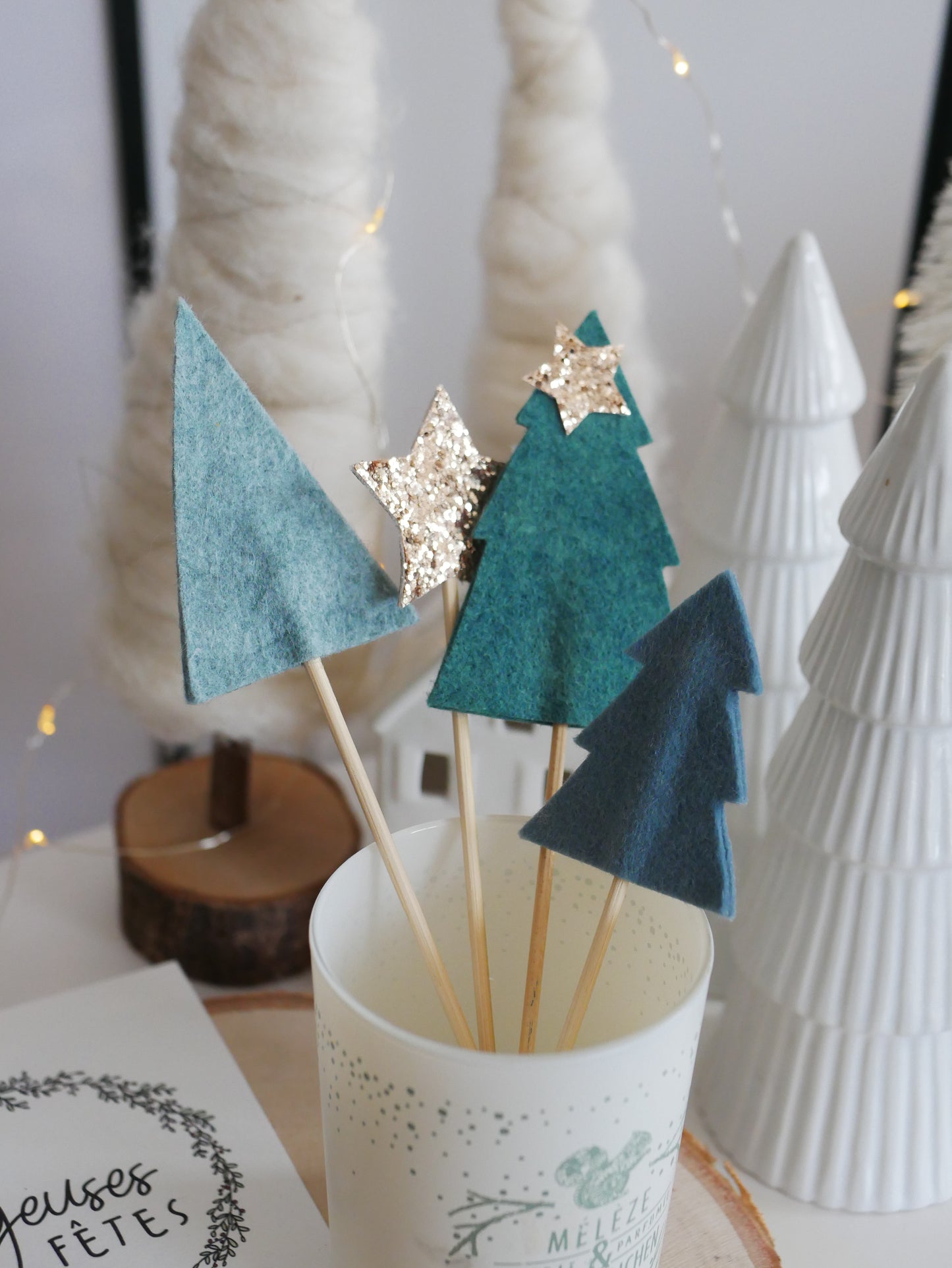 Cake toppers Sapins d’hiver